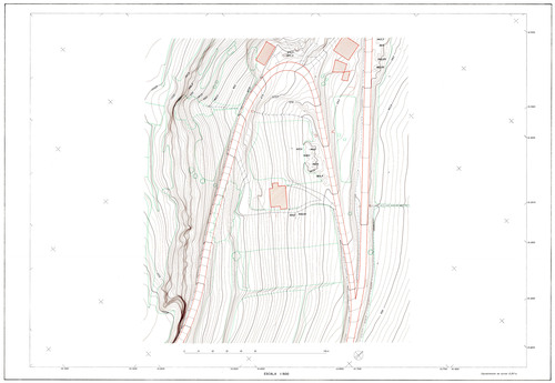 Planta topográfica del area del museo de Clunia (Huerta del Rey, Burgos)
