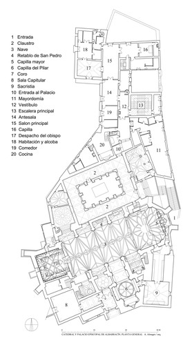 Catedral y palacio episcopal de Albarracín (Teruel) - Planta general