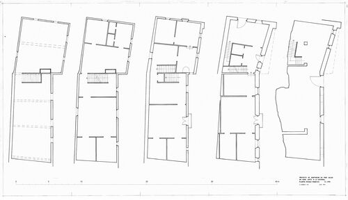 Viviendas en c/ Santa María. Plantas estado inicial