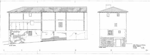 Viviendas en c/ Santa María. Alzados O y N, estado inicial