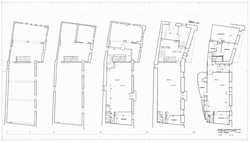 Viviendas en c/ Santa María. Plantas aulas escolares