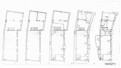 Viviendas en c/ Santa María. Plantas aulas escolares calefacción
