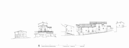 Alzados de carretera y taller de fragua - Conjunto histórico de Albarracín (Teruel)