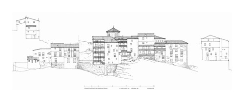 Alzado sur casas Navarro y Brigadiera - Conjunto histórico de Albarracín (Teruel)