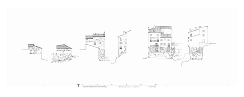 Alzados de la cuesta Portal del Agua - Conjunto histórico de Albarracín (Teruel)