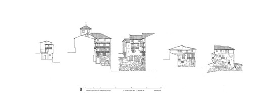 Alzados a calle superior Diputación Provincial - Conjunto histórico de Albarracín (Teruel)
