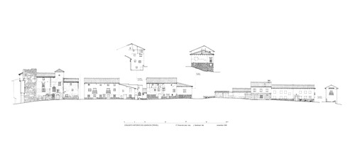 Alzados del lado sur de la calle de los Palacios - Conjunto histórico de Albarracín (Teruel)