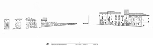 Alzados de la calle de la Catedral - Conjunto histórico de Albarracín (Teruel)