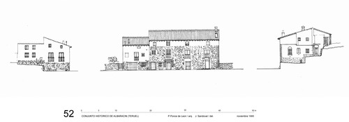 Alzados de vivinenda en la calle de San Juan - Conjunto histórico de Albarracín (Teruel)