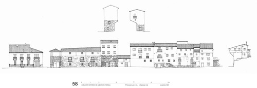 Alzado sur del barrio de Jesús - Conjunto histórico de Albarracín (Teruel)