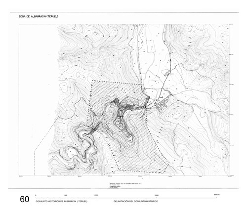 Plano de delimitación del Conjunto histórico de Albarracín (Teruel)