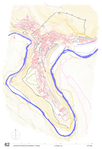 Planta general de tejados de la ciudad de Albarracín (Teruel)