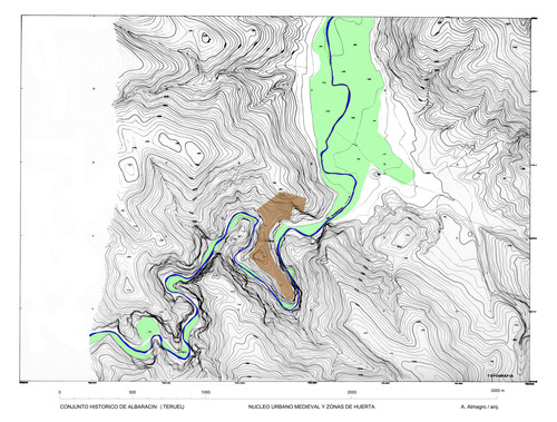 Núcleo de población y huertas de la ciudad de Albarracín (Teruel)