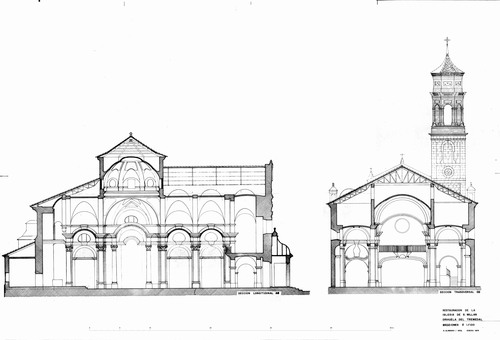 Secciones de la iglesia de San Millán en Orihuela del Tremedal (Teruel) - Estado restaurado