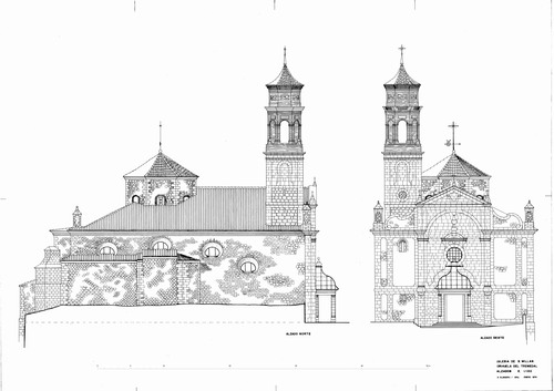 Alzados de la iglesia de San Millán en Orihuela del Tremedal (Teruel) - Estado restaurado