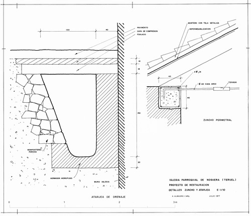 Detalles constructivos de intervención en la iglesia parroquial de Noguera (Teruel)