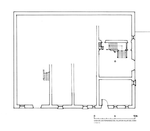Planta baja de la casa de  los Fernández del Villar en Villar del Cobo (Teruel)