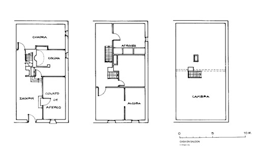Plantas de casa popular en Saldón (Teruel)
