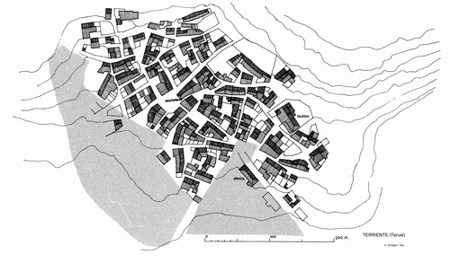Planta del pueblo de Terriente (Teruel)