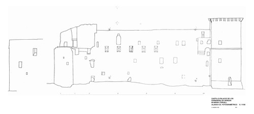 Levantamiento fotogramétrico del alzado sureste del castillo de Mora de Rubielos (Teruel)