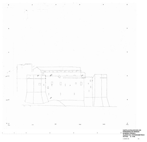 Levantamiento fotogramétrico del alzado noroeste del castillo de Mora de Rubielos (Teruel)