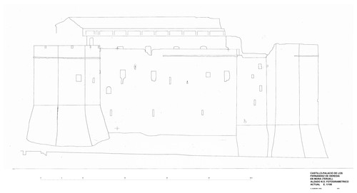 Levantamiento fotogramétrico del alzado noroeste del castillo de Mora de Rubielos (Teruel)