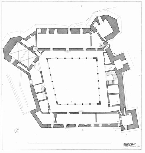 Planta baja del castillo de Mora de Rubielo (Teruel) - Estado restaurado