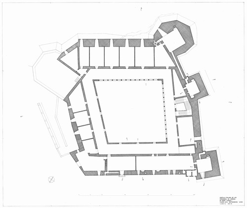 Planta alta del castillo de Mora de Rubielos (Teruel) - Estado restaurado