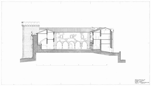Sección por puerta del castillo de Mora de Rubielo (Teruel) - Hipótesis