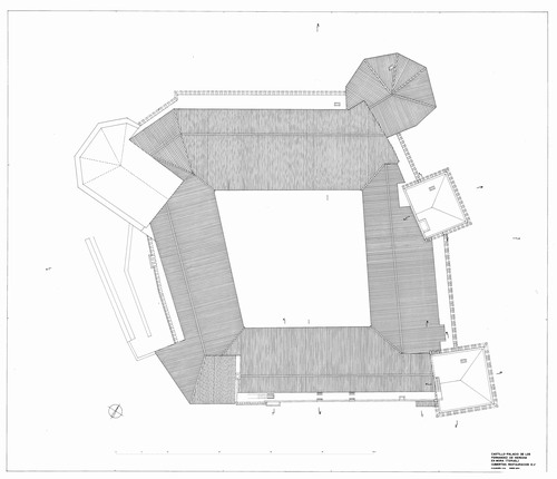 Planta de cubiertas del castillo de Mora de Rubielos (Teruel) - Propuesta restauración 1