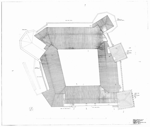 Planta de cubiertas del castillo de Mora de Rubielos (Teruel) - Propuesta restauración 2