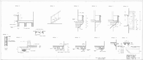 Detalles constructivos de restauración del castilllo de Mora de Rubielos (Teruel) - 1981