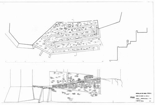 Rampa de acceso al castillo de Mora de Rubielos por el suroeste (Teruel) - Estado restaurado