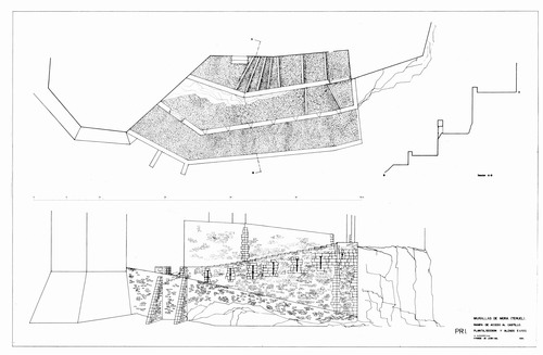 Rampa de acceso al castillo de Mora de Rubielos por el suroeste (Teruel) - Estado restaurado