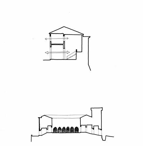 Castillo de Mora de Rubielos (Teruel) - Análisis espacial del castillo en secciones