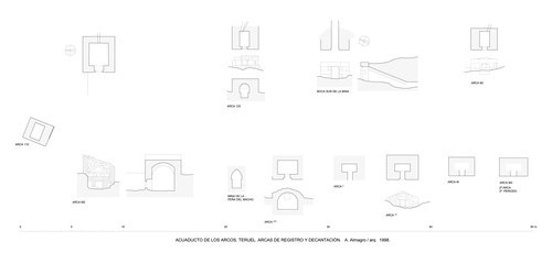 Arcas de registro y decantación del acueducto de los Arcos de Teruel