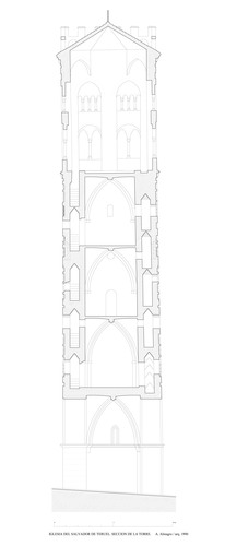 Sección de la torre del Salvador de Teruel