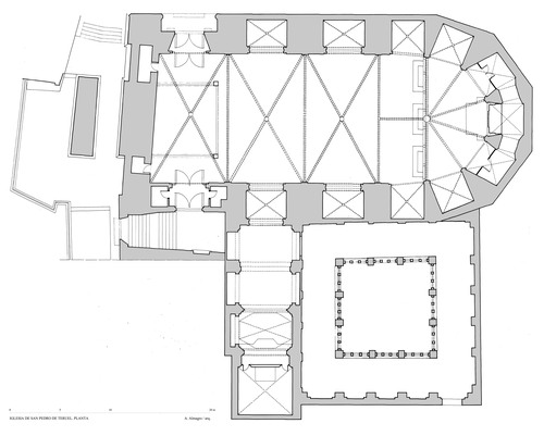 Planta de la iglesia de San Pedro de Teruel