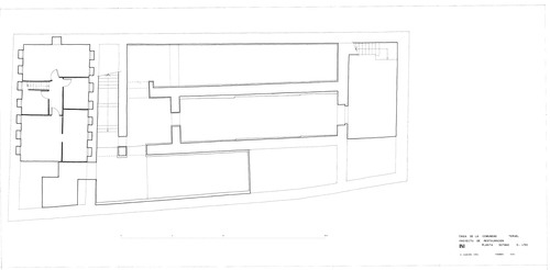 Planta sótano de la Casa de la Comunidad de Teruel. Estado inicial