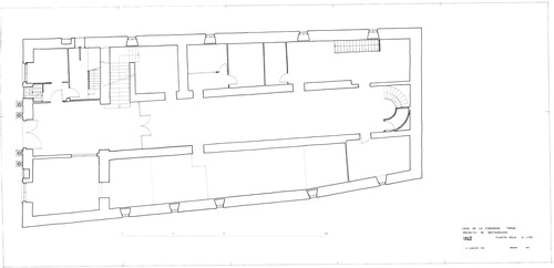Planta baja de la Casa de la Comunidad de Teruel. Estado inicial