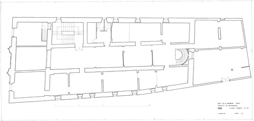 Planta primera de la Casa de la Comunidad de Teruel. Estado inicial