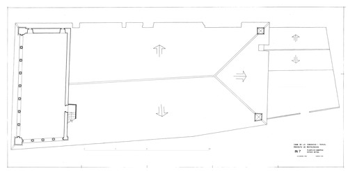 Planta logia de la Casa de la Comunidad de Teruel. Estado inicial