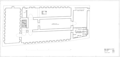 Planta sótano de la Casa de la Comunidad de Teruel. Estado restaurado