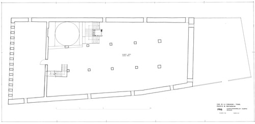 Planta buhardilla de la Casa de la Comunidad de Teruel. Estado restaurado