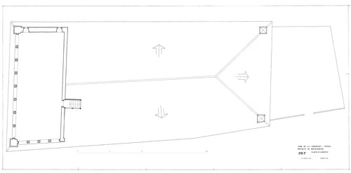 Planta logia de la Casa de la Comunidad de Teruel. Estado restaurado