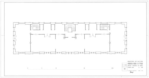 Planta primera de las Escuelas del Arrabal de Teruel
