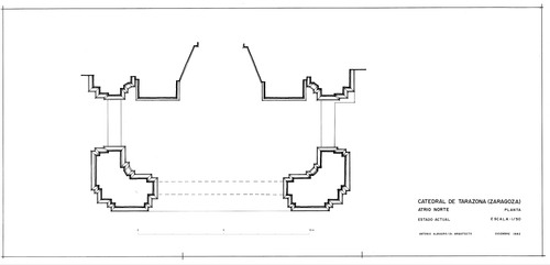 Catedral de Tarazona (Zaragoza). Atrio norte. Planta