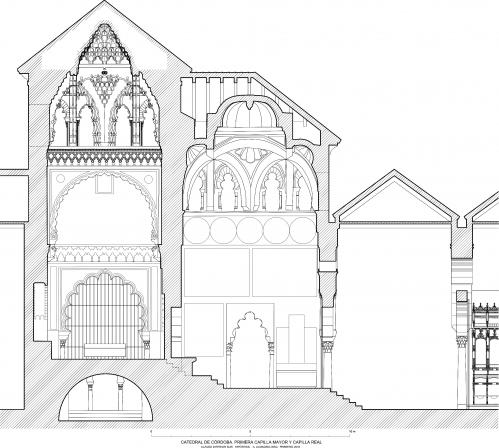Mezquita de Córdoba - Sección Capilla Mayor y Capilla Real (Hipótesis)