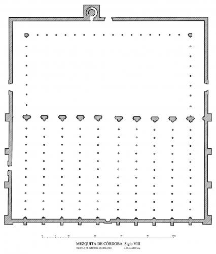 Mezquita de Córdoba - Planta mezquita Abd al-Rahman I