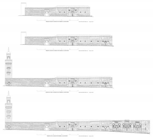 Mezquita de Córdoba - Evolución alzado oeste